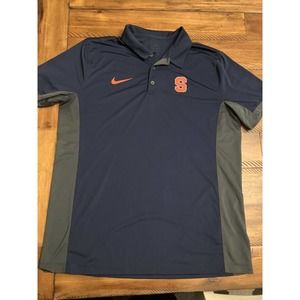 SYRACUSE XL Orange NIKE Short Sleeve Blue Gray DriFit Polo Shirt SHARP